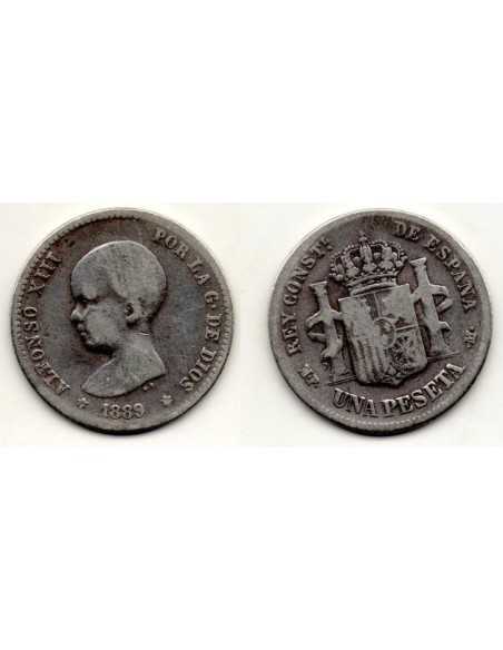 Peseta De Plata Alfonso Xiii