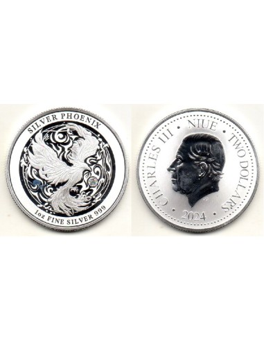 2024 Niue 2$ Moneda 1 onza Phoenix