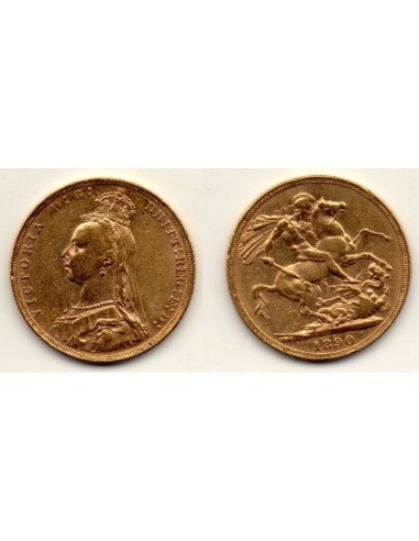 1890 Reino Unido, 1 Soberano oro / Victoria