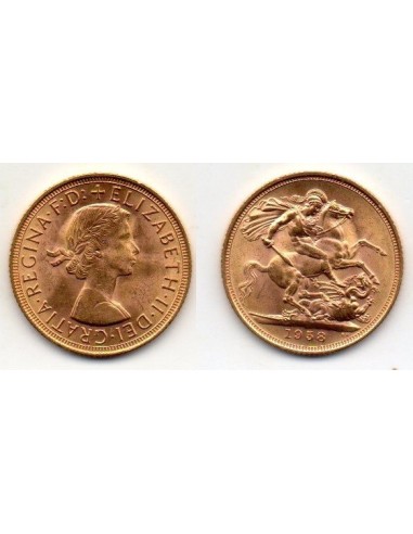 1958 Reino Unido, 1 Soberano oro / Isabel II