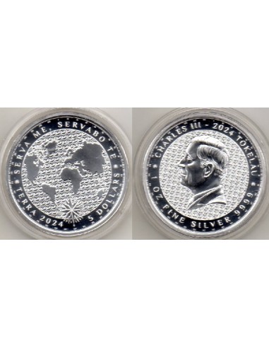 2024 Tokelau 5$ Moneda 1 onza  Tierra