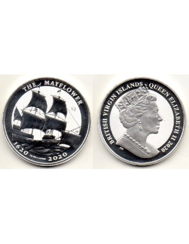 2020 British Virgin Islands The Mayflower onza plata