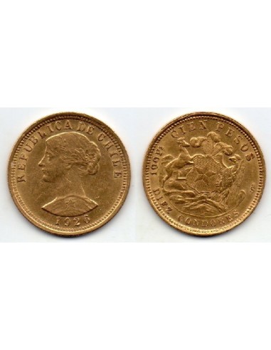 1926 Chile. 100 pesos/ 10 Condores de Oro