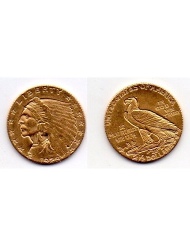 1925 D EEUU 2.50 Dolares oro Indian Head