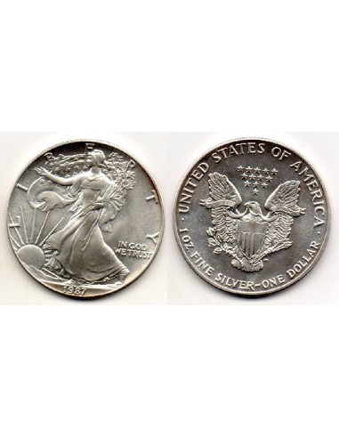 1987 EEUU 1 Dollar de Plata - 1 onza Liberty