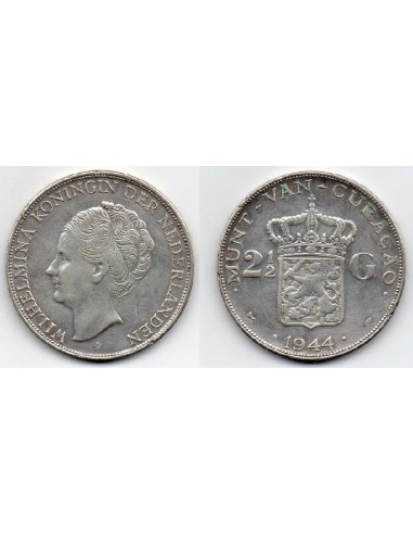 1944 Curacao - 2 1/2 GULDEN PLATA